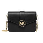 Michael Kors MK Carmen Klassikaline Nahast Kett Commuter Klapp-&Otilde;lakott Naiste kotid Must 35S2GNML2L-BLACK Basic Set (Bag+Dust Bag)