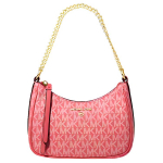 Michael Kors MK Jet Set Charm 20 Logotr&uuml;kiga T&otilde;mblukuga Sulgemine Nahkdetailidega &Otilde;lakott Naiste k&auml;ekotid Roosa 32H1GT9C1V-DAHLIA Basic Set (Bag+Dust Bag)