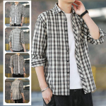 Ruuduline s&auml;rk Meeste avara rev&auml;&auml;riga top Design Sense vabaajas&auml;rk pikkade varrukatega jakk XXL