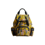 Burberry Klassikaline Ruuduline Kollane Graffitiga Nahast Seljakott Naiste Seljakott Pruun 4075833 Basic Set (Bag+Dust Bag)