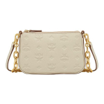 MCM Aren Visetos Monogramm Reljeefne Kettk&auml;epide Eemaldatav &Otilde;larihm Nahast Mini &Otilde;lakott Naiste &otilde;lakott Kaerav&auml;rvi MYZDSTA01IX001 Basic Set (Bag+Dust Bag)