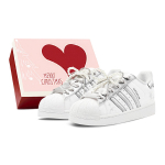 Adidas Originals SUPERSTAR Silver Moon Stars, Couple's, Elegant Romantic, Detachable Accessories JQ4098(Team88-S-BOX) 38⅔