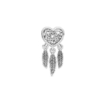 Pandora Avatud S&uuml;dame ja Kolme Sulega Unen&auml;op&uuml;&uuml;djaga V&otilde;lu Naiste Ripats H&otilde;be 799107C00 Box,Silver