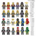 24 tk Ninjago minikujukest Kai Jay Sensei Wu Master ehitusklotside m&auml;nguasjad