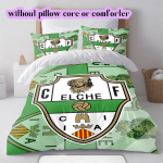 Elche CF jalgpallimustriga voodipesu, Tekikomplekt Tekikott Padjap&uuml;&uuml;r Kodu S&uuml;nnip&auml;evakingitus (1*tekkikott+2*padjap&uuml;&uuml;r, ilma t&auml;idiseta) 135x200cm white