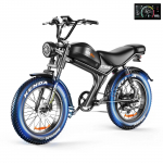 EMOKO C93 Retro Elektriratas 1000W Mootor 20 Paksude Rehvidega Linna E-ratas 48V20Ah Aku Pika S&otilde;iduulatusega M&auml;giratas MTB Maastikuratas Black 1000W 48V20AH