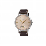 Casio CASIOSTANDARD seeria lihtne retro veekindel kvartsliikumine nahkrihm Jaapani ja Korea kell meeste kell pruun sihverplaat MTP-B100L-9EVDF must