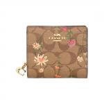 Coach Snap rahakott, klassikaline monogrammiga l&otilde;uendist ja nahast metslillede mustriga kahekordse voldiga naiste rahakott C8734-IME7V Basic Set (Bag+Dust Bag)