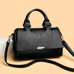 Nahast k&auml;ekott naistele, vintage stiilis Bostoni kott reguleeritava rihmaga, naiste &uuml;hev&auml;rviline &otilde;lakott, crossbody kott 30cm&times;14cm&times;19cm