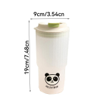 WORTHBUY Cute Bear Plastikust veetass, suure mahutavusega veepudel Travel Lekkekindel kaanega trummel Kaasaskantavad piimakohvitopsid 0.65L