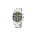 SEIKO 100 meetrit veekindel Kvarts Terasest rihm meeste k&auml;ekell roheline sihverplaat SND377P1 roheline
