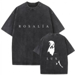 Rosalia Lux Tour Vintage Pesuga Graafiline T-s&auml;rk Unisex Naistele Suvine Mood &Uuml;legabariidilised T-s&auml;rgid Puuvillane T-s&auml;rk Streetwear S