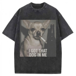 Naljakas Chihuahua Kuule Ulguv Meem T-s&auml;rk Meestele Naistele Retro s &Uuml;lesuuruses Pesitud Puuvillane Graafiline T-s&auml;rk Harajuku L&uuml;hikeste Varrukatega S