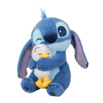 Stitch Plus Palusm&auml;nguasi 30x28cm Sinine Pardikuju H&uuml;poallergeenne Laste T&auml;idisloom Kogutav Maskott heleroosa v&auml;rv