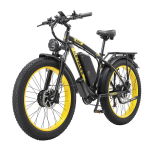 Keteles K800 2000W Elektrijalgratas 1000W*2 Kahemootoriline 48V 23Ah 26*4.0 Paksud Rehvid K&otilde;rge Raamiga E-bike H&uuml;draulilised Pidurikettad 50km/h Sinine YELLOW