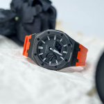 CASIO Kohandatud kell modifitseeritud seeria Oranž Vari Veekindel 200 meetrit Kvarts Kummirihm Meeste kell Must sihverplaat GA-2100-1A GA-2100-1A must