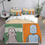 Multifilmi Robot Dreams Voodipesukomplektid Tekk Voodikate Voodikate Tekikott Padjap&uuml;&uuml;r 2-3 Osalised Komplektid Laste T&auml;iskasvanute Suurus Kodutekstiil 135x200cm