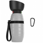 850 ml suure mahutavusega kaasaskantav koerte veepudel, kerge lekkekindel lemmikloomajoogi jaotur &otilde;ues jalutamiseks (GRAY,M - 650ml (22oz)) hall v&auml;rv