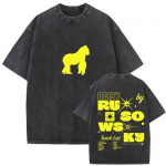 Vintage pestud Rusowsky Daisy Tour 2025 F&auml;nnide T-s&auml;rk Mehed Naised Hip Hop Mood R&otilde;ivad L&uuml;hikeste varrukatega T-s&auml;rk Puuvillased T-s&auml;rgid S mitmev&auml;rviline