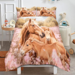 T&uuml;drukute tekikotid Ratsutamine Tekikate Loomade voodipesukomplekt 2 tk Laste Poiste Toa Dekooriks, Pol&uuml;estertekikate padjap&uuml;&uuml;riga 140x200cm 2pcs&Duvet Cover