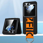 Telefoni&uuml;mbris Samsung Galaxy Z Flip 7 FE 6 5 Flip6 Flip5 Flip4 Flip3 jaoks R&otilde;ngas Randmerihm Plastik Kukkumisvastane P&otilde;rutuskindel Kate Galaxy Z Flip5 must
