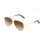 Louis Vuitton Pilot Logo Aviator P&auml;ikeseprillid Naiste p&auml;ikeseprillid Kuldne Z1619U 60