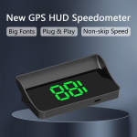 Universaalne GPS-i HUD-kiirusm&otilde;&otilde;tur, Head-Up Display suure digitaalse fondiga, Plug & Play, T&auml;pne kiiruse j&auml;lgimine k&otilde;ikidele s&otilde;idukitele, ilma vahelej&auml;tmisteta roheline
