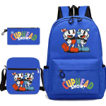 Cuphead Cuphead &Otilde;pilane Koolikott Seljakott Kolmeosaline Komplekt Laste &Otilde;la L&otilde;una-Pliiatsikott Multikas Three-piece set