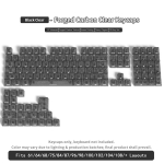 UduMust S&uuml;sinikkiust Tekstuur L&auml;bipaistev PC Klahvikorgid &Uuml;lemine Prinditud Kahekomponentne Cherry Profiil Gateron Mehaanilisele Klaviatuurile black