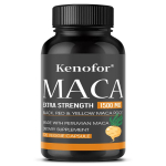 Maca Juure Kapslid 1500mg, Must Punane Kollane Maca Juure Ekstrakt, 120 Taimetoitlast Kapslit, Toidulisand 120 Capsules