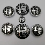 7 tk 74mm Auto Kapott Pagasiruum Rooliratas Embleem Alfa Romeo Brera 159 New Spider Giulietta 156 Mito Giulia 147 Veljekeskuskatte SY1