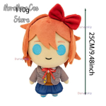 Doki Doki Literature Club Monika Cosplay Palus Aksessuaar - Koolivormi Stiil (Pintsak+Seelik+Punane lips) Tegelase COS 25CM