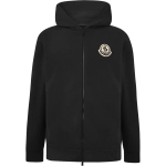 Moncler SS26 Logoga plaaster Kapuutsiga pusa &Uuml;hev&auml;rviline Lukuga Pikkade varrukatega Kapuutsiga dressipluus Meeste kapuutsid L20918G00027899V4999 S black