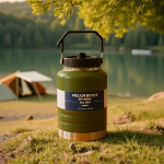 1,5L/2,0L roostevabast terasest termospudel k&auml;epidemega v&auml;li-telkimiseks kaasaskantav spordikann kahekordse seinaga vaakumisolatsiooniga pudelid 1500ml black