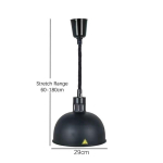 Kommertsiaalne toidusoojenduslamp Restorani teleskoopiline rippuv toidusoojenduslamp Peod Buffet toidusoojenduslamp D1 black