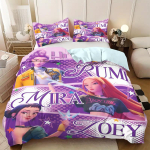 KPop D-Demon Hunters Voodipesukomplekt &Uuml;hekohaline Halloweeni Kost&uuml;&uuml;m Voodipesukomplekt - 2-3 Osaline Tekk Tekikott Padjap&uuml;&uuml;rid AU Double(180x210cm) white
