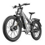 Shengmilo S600 PRO 2000W Kahemootoriline Elektrijalgratas, 48V 25Ah Aku, 26x3.0 Paksud Rehvid, H&uuml;draulilised Piduriklotsid, Shimano 7-k&auml;iguline helehall v&auml;rv