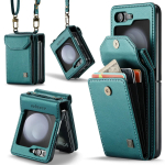 Rahakott Kaardid Rihm Nahkkate Samsung Galaxy Z Flip 7 FE 6 Flip5 Flip6 jaoks Rahakott Tasku &Otilde;larihm Telefonikate Galaxy Z Flip 7 roheline