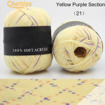 50g Kolmekordse kaubam&auml;rgiga kudumine heegeldatud piim puuvillane beebivillane l&otilde;nga partii