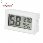 Smart Mini Digital LCD sisetemperatuuri niiskuse m&otilde;&otilde;tja Termomeeter H&uuml;gromeetri n&auml;idik must