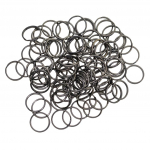100 pcs 18mm round Key chain Spare Split Rings hematite Jet black 18mm