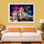 5D DIY teemantmaal  Magnificent Bridge  3D tikandikomplekt Ristpistes mosaiigist kaunistuskingitus 20X30CM