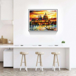 Teemantmaaling, maastik multifilm Teemanttikandid t&auml;iskomplekt DIY Teemantmosaiikdekooriga kivikivi 20X30CM