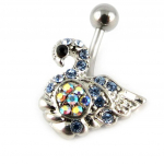 Les Tr&eacute;sors De Lily [D9266] - Body Piercing 'Cygne' Bleu sinine