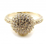 Bague Plaqu&eacute; Or 'D&eacute;esse' blanc 52 kuld
