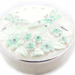 Les Tr&eacute;sors De Lily [J3287] - P&auml;rlroheline 'Silk Dragonfly' ehtekarp - 7x3 cm roheline