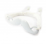 Les Tr&eacute;sors De Lily [K3274] - Bracelet shambhala 'Moustache' blanc valge