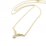 Les Tr&eacute;sors De Lily [M6218] - Collier Plaqu&eacute;-Or 'Love' blanc dor&eacute; - 27x15 mm kuld