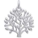 Les Tr&eacute;sors De Lily [Q6690] - Pendentif Argent 'Arbre de Vie' argent&eacute; (rhodi&eacute;) - 20 mm h&otilde;be