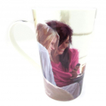 Les Tr&eacute;sors De Lily [K3507] - Grand mug porcelaine 'Best Friends' - 12x8 cm punane